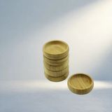 Aslanoğlu Store Yuvarlak Bambu Çerezlik Derin Kase Seti 8.8cm Çapında 6 Adet