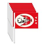 Aslans Bkt-301 Sopalı Kağıt Bayrak 100'Lü (Türk -Ata) 12X22,5