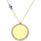 Aslı Gold 2.5 Cm Altın 14 Ayar Plaka İsim Kolye (KLY0470)