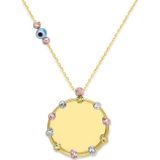 Aslı Gold 2.5 Cm Altın Plaka İsim Toplu Kolye (KLY0469)
