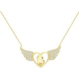 Aslı Gold Altın Anne Çocuk Kanat Kolye (KLY0370)
