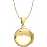 Aslı Gold Altın Düz Model Kapaklı Madalyon Kolye (KLY1005)