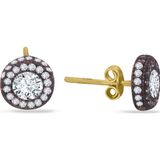 Aslı Gold Altın Elmas Görünümlü Vidalı Küpe (KP0096)