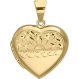 Aslı Gold Altın İşlemeli Kalpli Madalyon Kolye Ucu (UC0072)