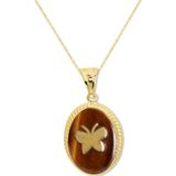 Aslı Gold Altın Kelebek Detaylı Tasarım Kolye (KLY0358)