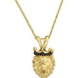 Aslı Gold Altın Küçük Boy Siyah Taşlı Aslan Kolye (KLY1257)