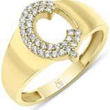 Aslı Gold Altın Taşlı Ç Harf Yüzük (YZK1085)