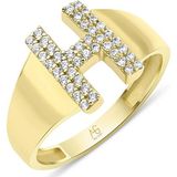 Aslı Gold Altın Taşlı H Harf Yüzük (YZK1080)