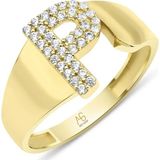 Aslı Gold Altın Taşlı P Harf Yüzük (YZK1070)