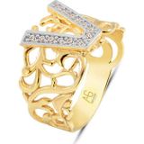 Aslı Gold Altın V Harfi Yüzük (YZK003)