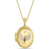 Aslı Gold Anka Kuşu Oval Altın Madalyon Kolye (KLY1546)