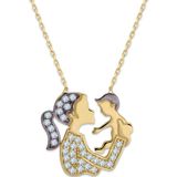 Aslı Gold Anne Çocuk Altın Kolye (KLY0652)