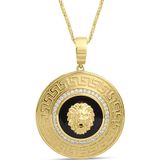 Aslı Gold Büyük Boy Aslan Model Altın Erkek Madalyon Kolye (KLY1477)