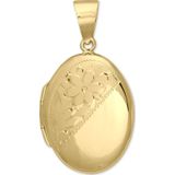 Aslı Gold El Kalemi Çiçek İşlemeli Altın Madalyon Kolye Ucu (UC0061)