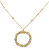 Aslı Gold Halka Madalyon Altın Tasarım Kolye (KLY0604)