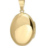 Aslı Gold Kapaklı Düz Oval Altın Madalyon Kolye Ucu (UC0068)