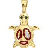 Aslı Gold Mineli Altın Kaplumbağa Kolye Ucu (UC0336)