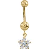 Aslı Gold Sallantılı Altın Göbek Piercingi (PC0051)
