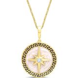 Aslı Gold Sedef Mineli Kuzey Yıldızı Altın Kolye (KLY1496)