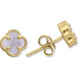 Aslı Gold Sedef Taşlı Vidalı Altın Küpe (KP0508)