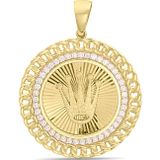 Aslı Gold Taç Model Altın Erkek Madalyon Kolye Ucu (UC0355)