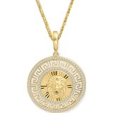 Aslı Gold Taşlı Altın Madalyon Aslan Kolye (KLY1516)