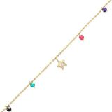 Aslı Gold Taşlı Altın Yıldızlı Halhal (HL0005)