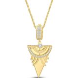 Aslı Gold Üçgen Otantik Model Üçgen Altın Kolye (KLY1455)