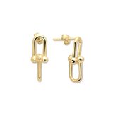 Aslı Gold Yeni Trend Blok Detay Altın Küpe (KP0186)