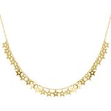 Aslı Gold Yıldız Pullu Altın Tasarım Kolye (KLY0449)