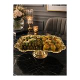 Aslı Hediyelik Lüx Gold Royal Model Ayaklı Kek, Pasta, kurabiye,Tatlı, ikramlık, Çeyizlik Sunum Servis Standı