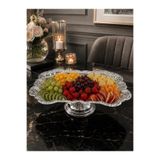 Aslı Hediyelik Lüx Gümüş Royal Model Ayaklı Kek, Pasta, kurabiye,Tatlı, ikramlık, Çeyizlik Sunum Servis Standı
