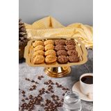 Aslı Hediyelik Lüx Papatya Gold Ayaklı Kek, Pasta, kurabiye,Tatlı, ikramlık, Çeyizlik Sunum Servis Standı