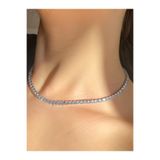 Aslı Jewelry Özel Seri 4mm Zirkon Su Yolu Kolye KOL001