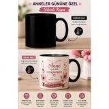 Aslı Sanat Isme Özel Sihirli Kupa – Anneler Günü Sürpriz Bardak - Siyah