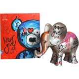 Aslı Sayan Fil Pop Art Gümüş Dekoratif Heykel - Standart
