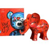 Aslı Sayan Fil Pop Art Kırmızı Heykel - Standart