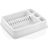 Aslife Bulaşıklık Tabaklık Sağlığa Zararsız Malzeme ile Üretilmiş Beyaz Renk 40 x 35 x 8 cm