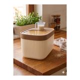 ASlife Home Ölçek Kabı Hediyeli 16 Litre Erzak Saklama Kabı Bakliyat Saklama Kabı Kayar Kapaklı Saklama Kabı