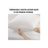 ASLIHAN 50*70 Cm Süper Kalite Beyaz Fermuarlı Yastık Astar Kılıfı Adet 10