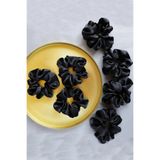 Aslyaccessory 10'lu Kına Gecesi Hediye Siyah Nedime Saten Toka Seti