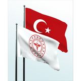Asm Bayrağı, Aile Sağlığı Merkezi, Sağlık Bakanlığı Logolu Bayrak ve Türk Bayrağı 50X75CM