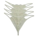 ASM1232 Kadın 4 Lü Ekru Dantel İlk Aşkım String