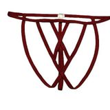 ASM1248 Kadın Kırmızı Kafes Önü Çaprazlı Tanga String