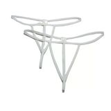 ASM1263 Kadın 2 Li Ekru Özel Bölgesi 3 Serit Tanga String