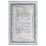 Asma Gri Çerçeveli Modern Geometrik Etnik Desenli Boho Makinada Yıkanabilir Hafif Hav Toz Vermez Leke Tutmaz Kaymaz Taban Dijital Makine Baskı Halı Oturma Odası Salon Yolluk Koridor Mutfak Halısı