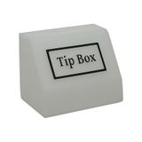 Asma Kilitli Pleksi Tip Box Bahşiş Kutusu Buz Beyazı 15x10xh12 Cm