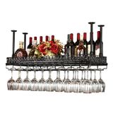 Asma Şarap Cam Rafları Kadeh Rafı, Kadeh Kadeh Takımı Rafları, Dolap Altı, Mutfak, Bar için Vintage Ekran, Ayarlanabilir Yükseklik ve Genişlik (Renk: Siyah, Boyut: 60 * 35CM) (Siyah 150 * 35 cm)