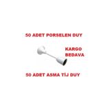 Asma Tij Duy Porselen Gövde Kablolu E 27 50 Adet