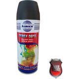 Asmaco Akrilik Sprey Boya 400 ml - Metal, Ahşap, Plastik, Seramik, Cam, Oto Yüzeylere Uygun Renkler - Mat Siyah